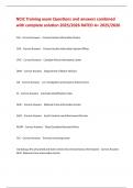 NCIC Training exam Questions and answers combined with complete solution 2025&sol;2026 RATED A&plus; 2025&sol;2026 