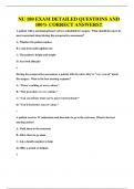 NU 180 EXAM DETAILED QUESTIONS AND 100&percnt; CORRECT ANSWERS&excl;&excl;