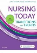 Test Bank For Nursing Today Transition and Trends&comma; 11th Edition by Zerwekh