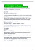 ETS MAJOR FIELD TEST IN BUSINESS GRADED A&plus; &lpar;VERIFIED&rpar;