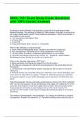 ENGL 1101 Exam Study Guide Questions with 100&percnt; Correct Answers 