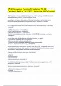 ENA Emergency Nursing Orientation 3 0 Questions and Answers