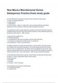 New Mexico Manufactured Homes Salesperson Practice Exam study guide