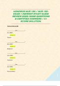 HONDROS NUR 150 &sol; NUR 150 - EXAM 1 &lpar;NEWEST STUDY GUIDE REVIEW 2025&sol;2026&rpar; QUESTIONS & CERTIFIED ANSWERS &sol; A&plus; SCORE SOLUTION&period;  