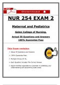 NUR 254 Exam 2 &vert; Maternal and Pediatrics &vert; Galen College &vert; 2026 &sol; 2027  Actual Exam