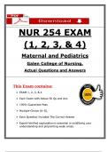 NUR 254 Exams 1, 2, 3 & 4 | Galen College | 2025 Complete Maternal & Pediatric Nursing Bundle