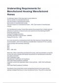 Underwriting Requirements for Manufactured Housing&sol; Manufactured Homes