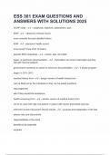 ESS 301 Exam Questions with Complete Solutions-Guaranteed Success