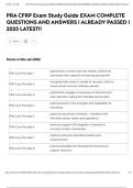 PRA CFRP Exam Study Guide EXAM COMPLETE QUESTIONS AND ANSWERS &vert; ALREADY PASSED &vert; 2025 LATEST&excl;&excl;