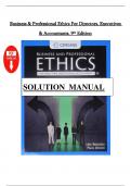 Solution Manual - Business and Professional Ethics&comma; 9th Edition by Brooks - All 8 Chapters Covered