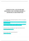 COMLEX LEVEL 3 EXAM 2025-2026 QUESTIONS AND ANSWERS GRADED A&plus; TESTBANK GUARANTEED PASS