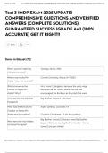 Test 3 IMDP EXAM 2025 UPDATE&vert; COMPREHENSIVE QUESTIONS AND VERIFIED ANSWERS &lpar;COMPLETE SOLUTIONS&rpar; GUARANTEED SUCCESS &vert;GRADE A&plus;&excl;&excl; &lpar;100&percnt; ACCURATE&rpar; GET IT RIGHT&excl;&excl;