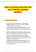 NURS 642 EXAM QUESTIONS AND 100&percnt; VERIFIED ANSWERS &lpar;NEWEST&rpar;