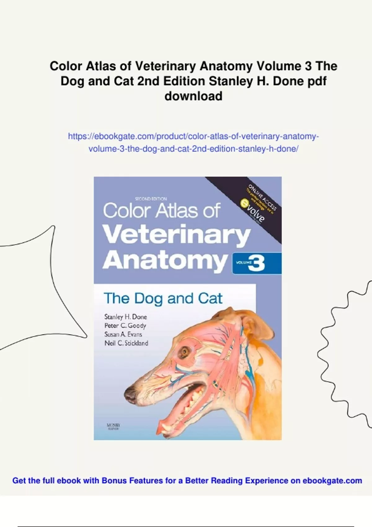 Summary Color Atlas of Veterinary Anatomy Volume 3 The Dog and Cat 2nd ...
