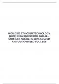  WGU D333 ETHICS IN TECHNOLOGY &lpar;2025&rpar; EXAM QUESTIONS AND ALL CORRECT ANSWERS 100&percnt; SOLVED AND GUARANTEED SUCCESS