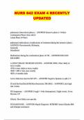 NURS 642 EXAM 4 RECENTLY UPDATED