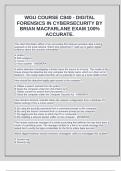 WGU COURSE C840 - DIGITAL FORENSICS IN CYBERSECURITY BY BRIAN MACFARLANE EXAM 100&percnt; ACCURATE&period;