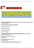 Chamberlain University School of Nursing BIOS 251 Exam 3 Questions and Answers 100&percnt; Correct