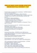 NURS 642 EXAM 2 QUICK REVIEW&semi; INFECTIOUS DISEASE MARYVILLE UNIVERSITY TEST