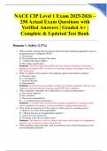 NACE CIP Level 1 Exam 2025&sol;2026 &ndash; 250 Actual Exam Questions with Verified Answers &vert; Graded A&plus; &vert; Complete & Updated Test Bank