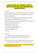 ADV NUR NSG 6001 PRIMARY CARE 5TH EDITION