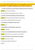 ACLS HEARTCODE Final Exam Questions and Answers with 100- Verified Solutions Latest 2025