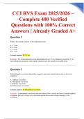 CCI RVS Exam 2025&sol;2026 &ndash; Complete 400 Verified Questions with 100&percnt; Correct Answers &vert; Already Graded A&plus;