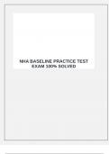  NHA BASELINE PRACTICE TEST EXAM 100&percnt; SOLVED