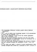 domain exam 1 usahs with verified solutions