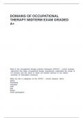 DOMAINS OF OCCUPATIONAL THERAPY MIDTERM EXAM GRADED A&plus;