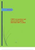 CRRN test questions and answers latest update 2025&sol;2026 100&percnt; verified