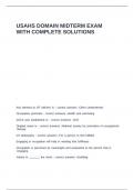 USAHS DOMAIN MIDTERM EXAM WITH COMPLETE SOLUTIONS