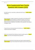 Illinois Supplemental Exam Practice Questions With Answers &lpar;2025&rpar;