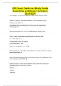 ATI Comp Predictor-Study Guide Questions and Correct Answers 2025&sol;2026