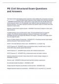 PE Civil Structural Exam Questions and Answers