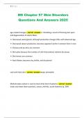 MS Chapter 57 Skin Disorders Questions And Answers 2025