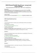 HESI Mental Health Final Exam &vert; 2025&sol;2026 &vert; 50 Verified Questions & Answers for NCLEX and Psychiatric Nursing Mastery