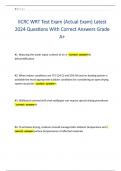 IICRC WRT Test Exam &lpar;Actual Exam&rpar; Latest 2024 Questions With Correct Answers Grade A&plus; 