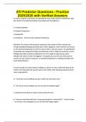 ATI Predictor Questions - Practice 2025&sol;2026 with Verified Answers
