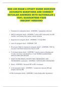 NSG 430 EXAM 4 STUDY GUIDE 2025&sol;2026  ACCURATE QUESTIONS AND CORRECT  DETAILED ANSWERS WITH RATIONALES &vert;&vert;  100&percnt; GUARANTEED PASS  <RECENT VERSION> 