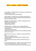 NSG 411 EXAM 1 LATEST UPDATED