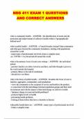 NSG 411 EXAM 1 QUESTIONS AND CORRECT ANSWERS