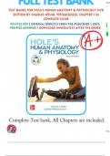 Test Bank for Hole’s Human Anatomy and Physiology, 16th Edition, Charles Welsh, Cynthia Prentice-Craver All Chapters Covered ISBN:9781264262885 Newest Edition 2025 Instant Pdf Download