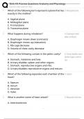 TEAS ATI Practice Questions Anatomy and Physiology