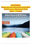Managerial Accounting Tools for Business Decision Making&comma; 9th Edition Solution Manual by Jerry J&period; Weygandt&comma; Paul D&period; Kimmel&comma; Verified Chapters 1 - 14&comma; Complete Newest Version