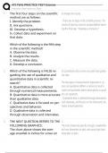 ATI TEAS PRACTICE TEST Science
