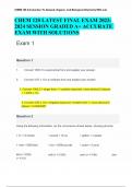 Chemistry 120 Chamberlain Final Exam Questions and Answers