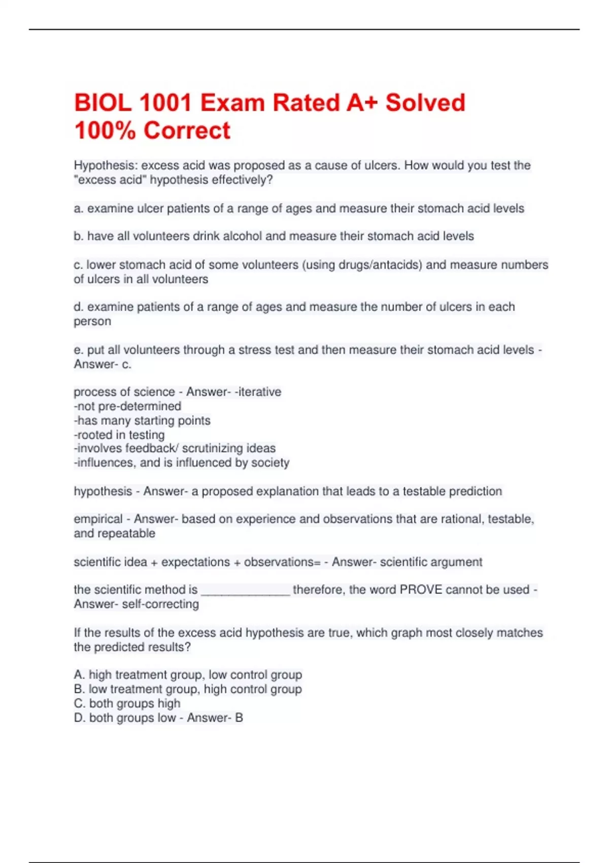 HUN1201 Exam A+ Pass 2025 New Update - HUN1201 - Stuvia US