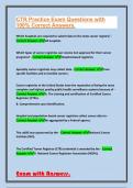 CTR Practice Exam Questions with 100&percnt; Correct Answers&period;2025&sol;2026