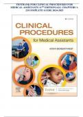 Test Bank For Clinical Procedures for Medical Assistants 11th Edition by Kathy Bonewit-West&comma; ISBN 978-0323758581&comma; Chapter 1-23&comma; Complete Guide A&plus;&period;UPGRADE&excl;&excl;